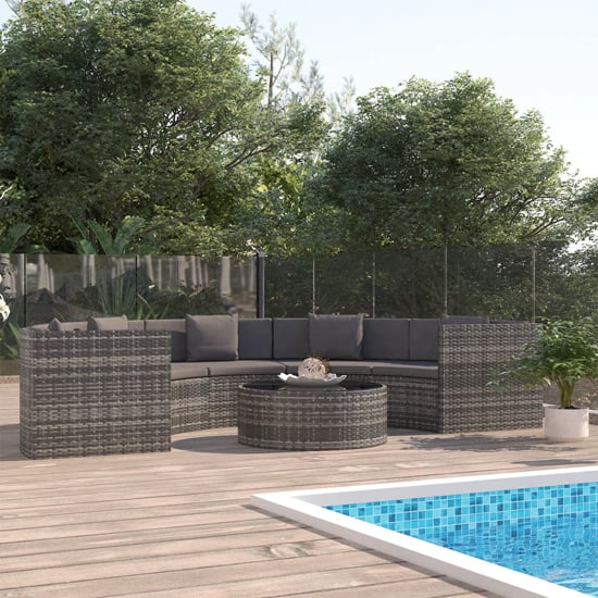 Product photograph of Pixie Rattan 6 Piece Garden Lounge Set With Cushions In Grey from Furniture in Fashion