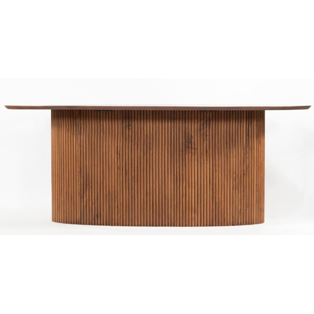 Plano Wooden Oval Dining Table In Walnut