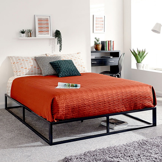 Product photograph of Putney Metal Small Double Bed In Black from Furniture in Fashion