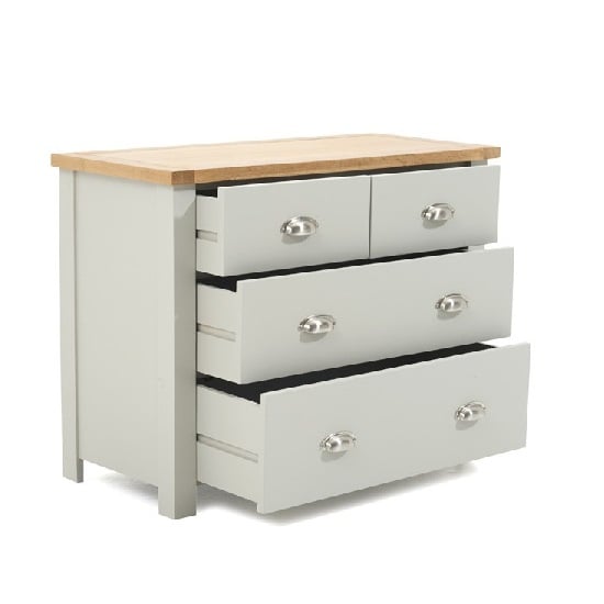 Sandringhia Wooden Chest Of 4 Drawers In Oak And Grey_3