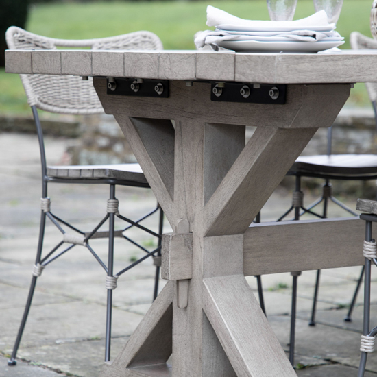 Plattsburgh Outdoor Teak Wood Dining Table In Natural_3