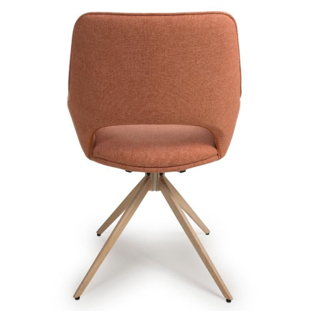 Playa Brick Fabric Dining Chairs In Pair