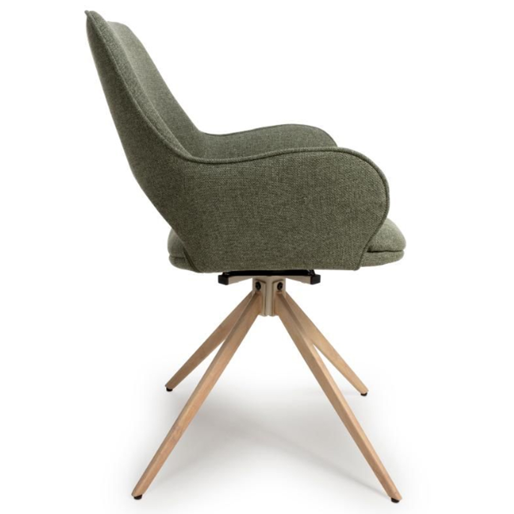 Playa Sage Fabric Dining Chairs In Pair