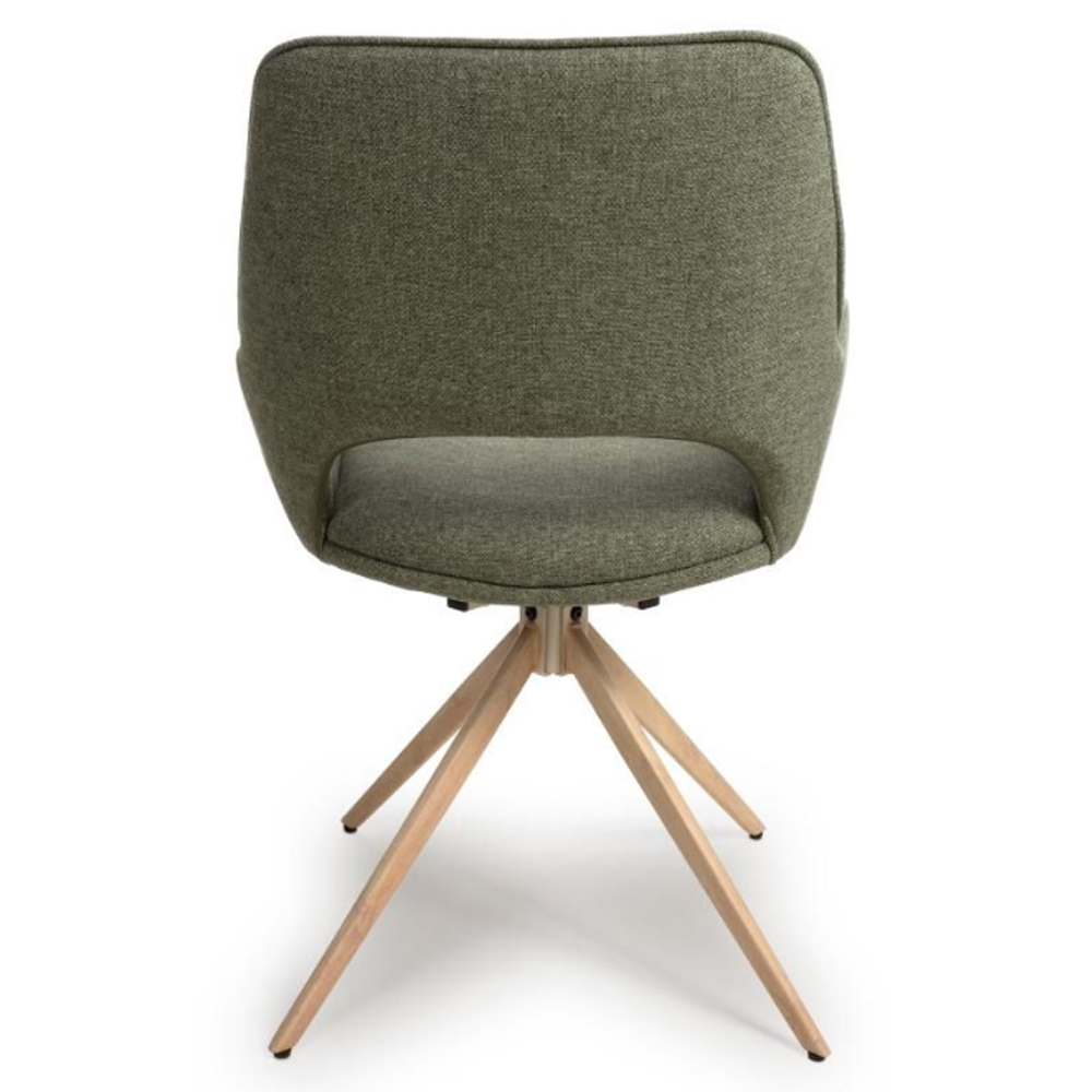 Playa Sage Fabric Dining Chairs In Pair