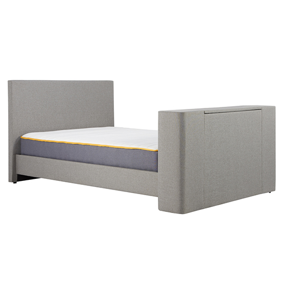 Plaza Fabric Double TV Bed In Grey_6