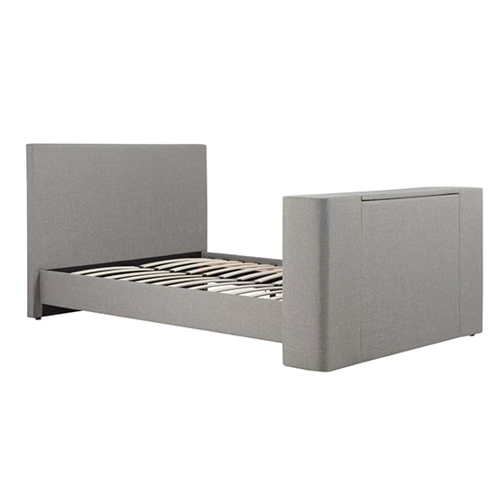 Plaza Fabric Double TV Bed In Grey_7