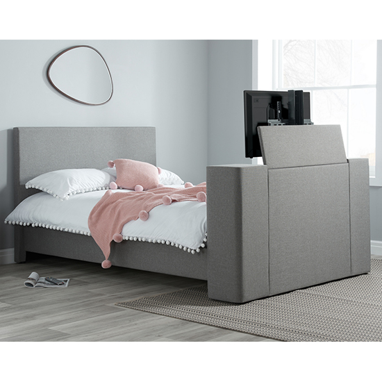 Read more about Plaza fabric double tv bed in grey