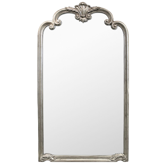Plaza Rectangular Leaner Mirror In Silver Frame Furniture in Fashion