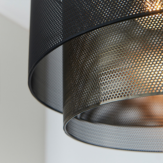 Plexus Small Pendant Light In Matt Black And Antique Brass