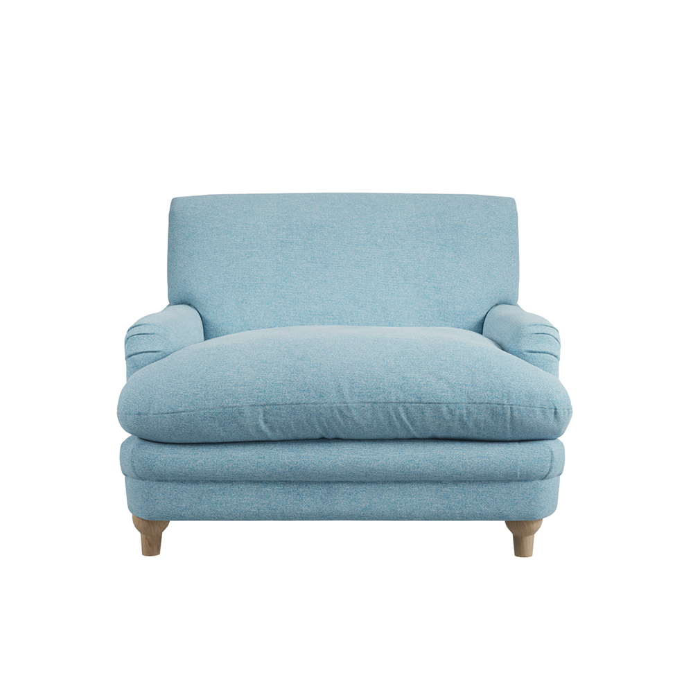 Plumpton Fabric Armchair In Duck Egg Blue