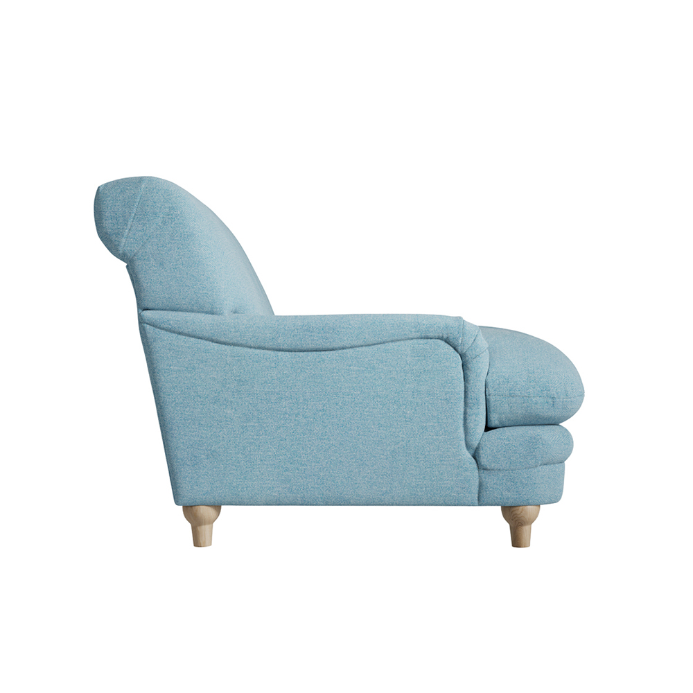 Plumpton Fabric Armchair In Duck Egg Blue