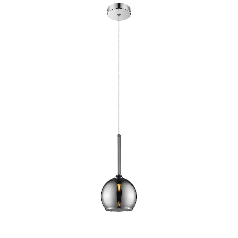 Read more about Plumstead glass shade pendant light in chrome