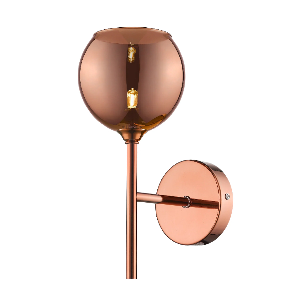 Plumstead Glass Shade Wall Light In Copper thumbnail