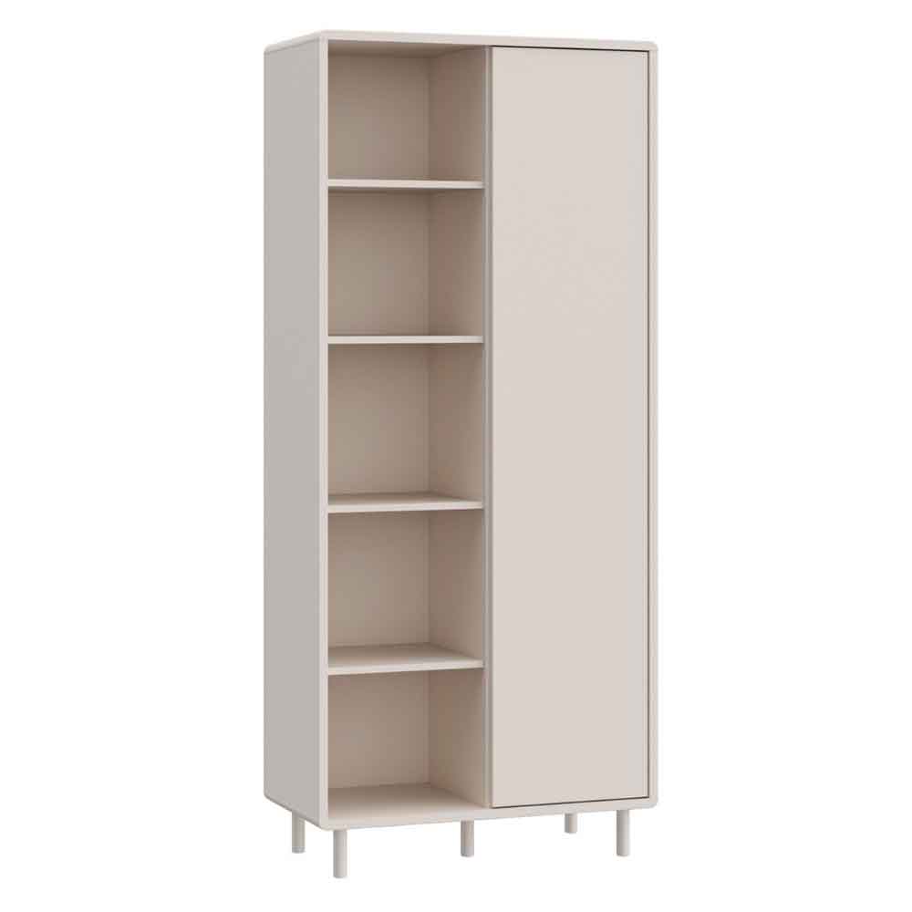 Plyna Tall Wooden Display Cabinet with 1 Doors in Sand