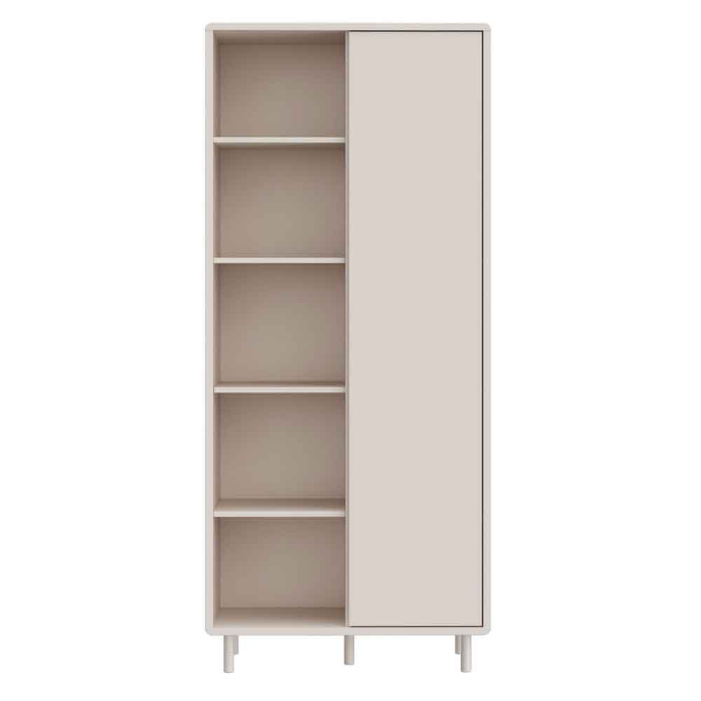 Plyna Tall Wooden Display Cabinet with 1 Doors in Sand