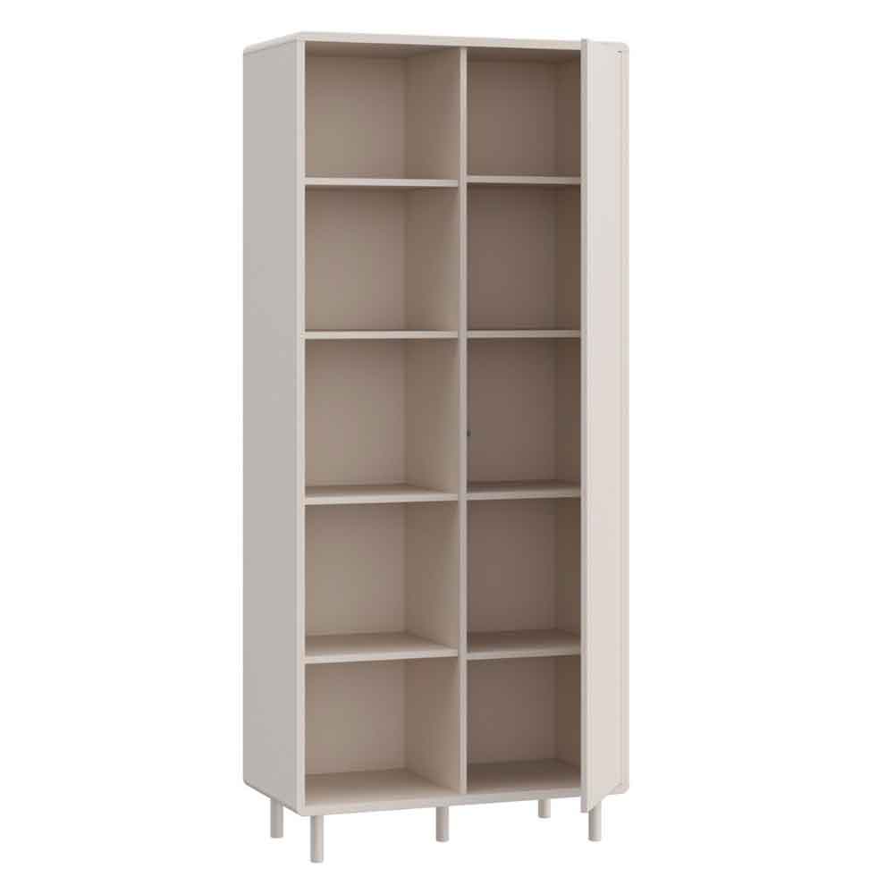 Plyna Tall Wooden Display Cabinet with 1 Doors in Sand