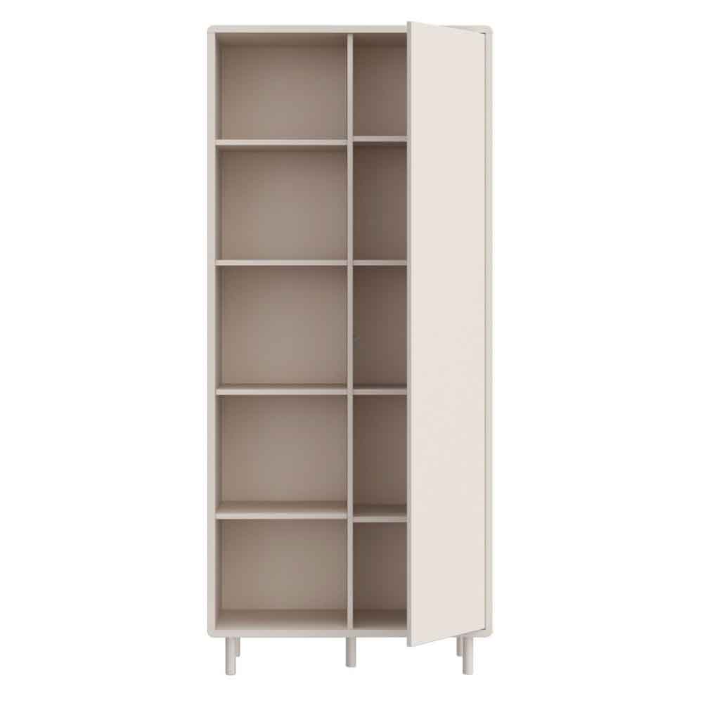 Plyna Tall Wooden Display Cabinet with 1 Doors in Sand