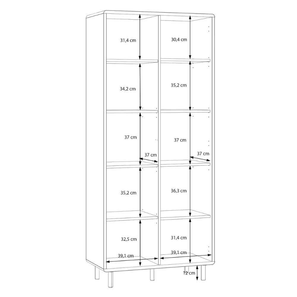 Plyna Tall Wooden Display Cabinet with 1 Doors in Sand