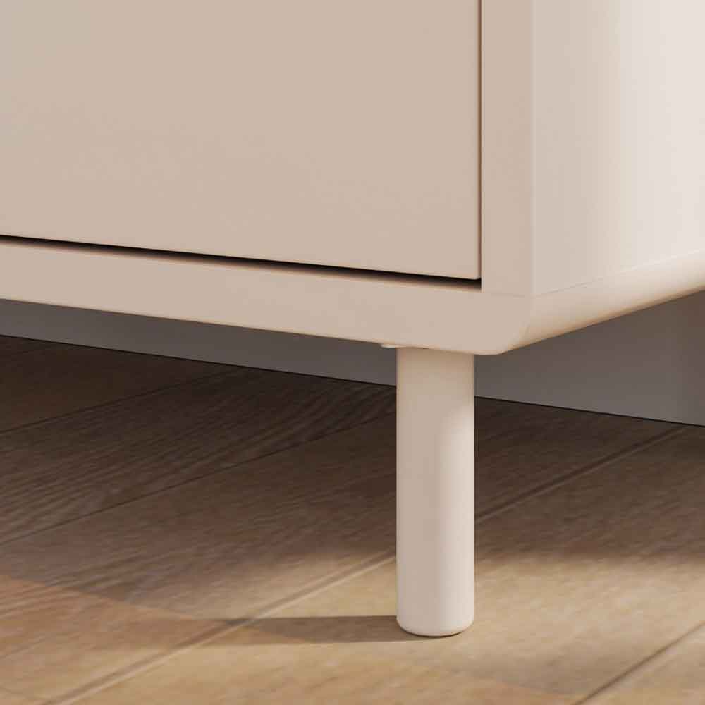 Plyna Wooden Coffee Table with 1 Door in Sand