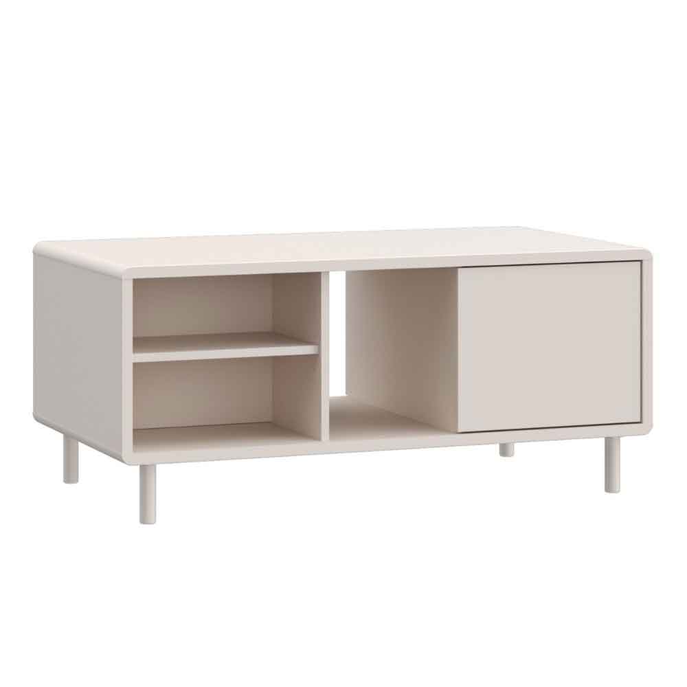 Plyna Wooden Coffee Table with 1 Door in Sand