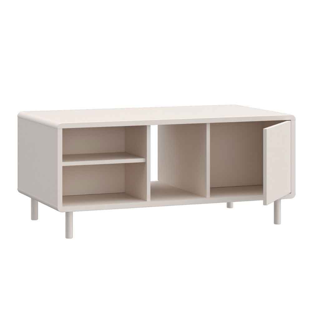 Plyna Wooden Coffee Table with 1 Door in Sand