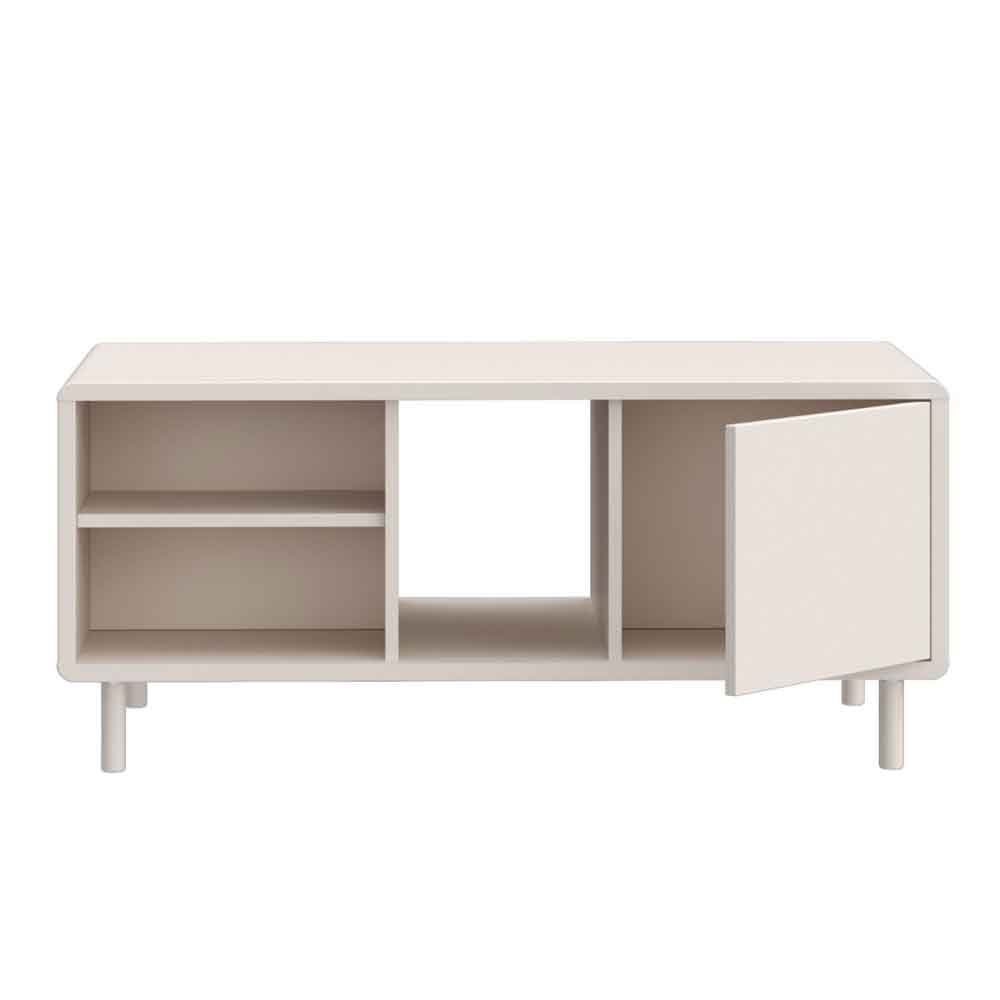 Plyna Wooden Coffee Table with 1 Door in Sand