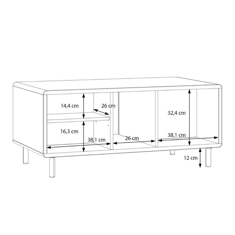 Plyna Wooden Coffee Table with 1 Door in Sand