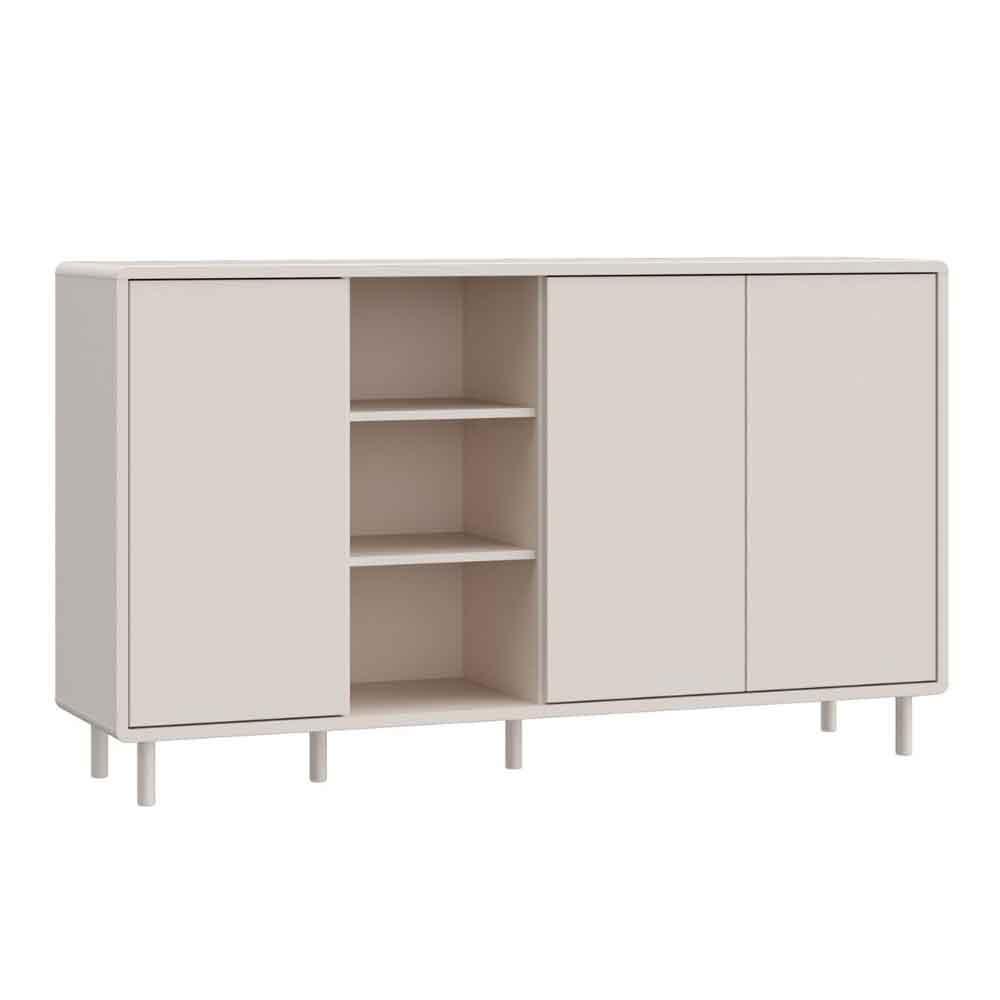 Plyna Wooden Sideboard with 3 Doors in Sand