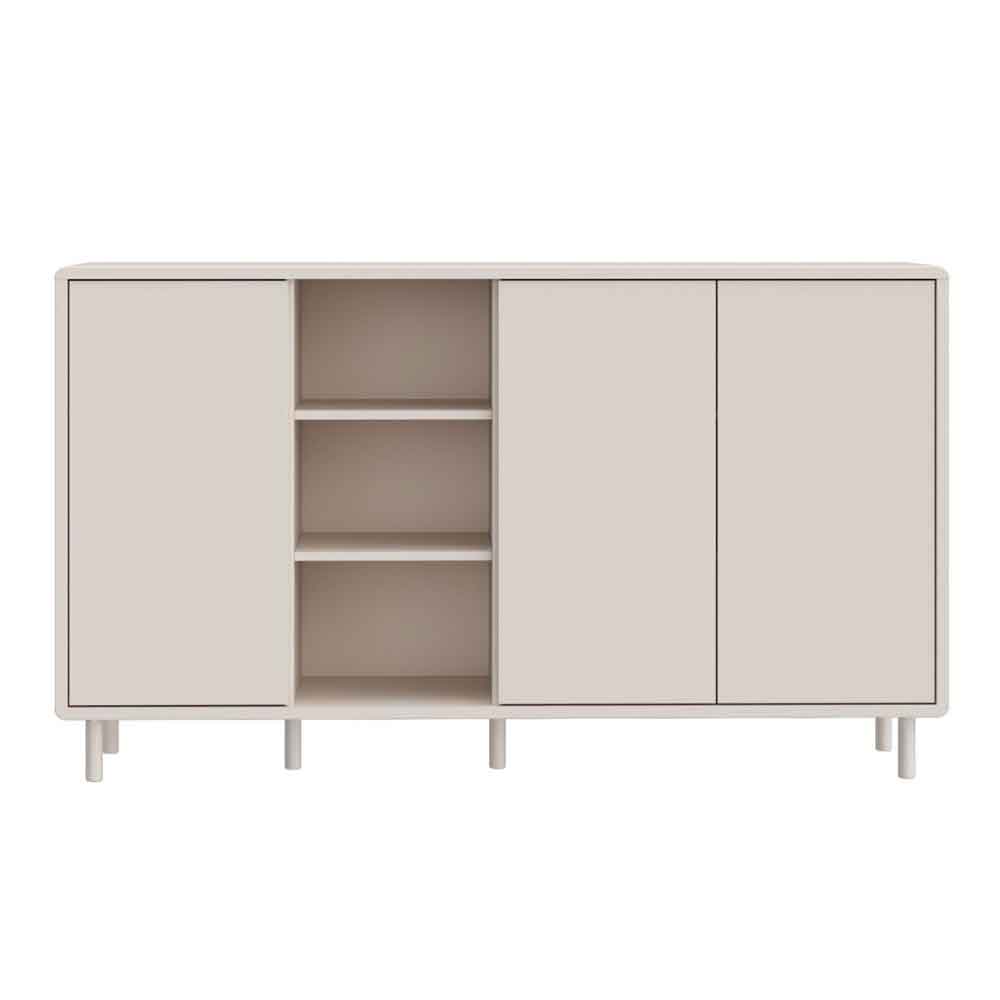 Plyna Wooden Sideboard with 3 Doors in Sand