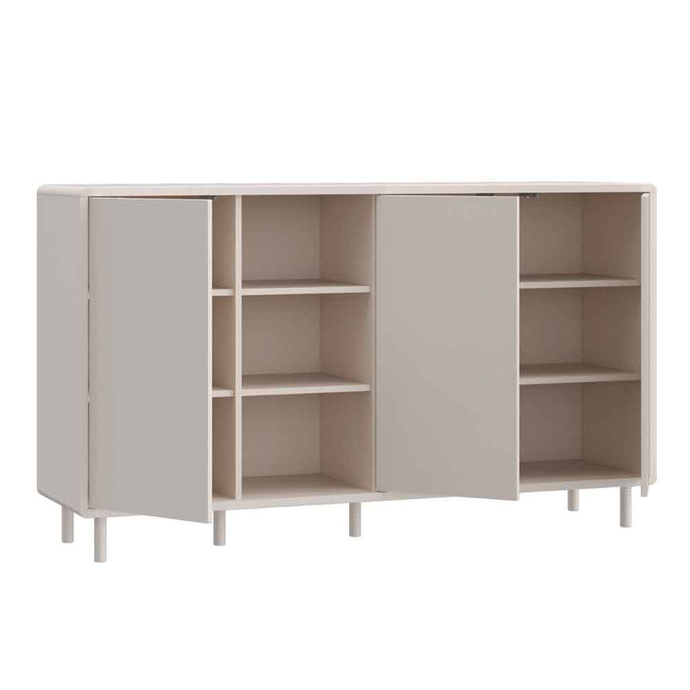 Plyna Wooden Sideboard with 3 Doors in Sand