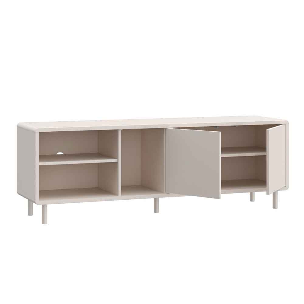 Plyna Wooden TV Stand with 2 Doors in Sand