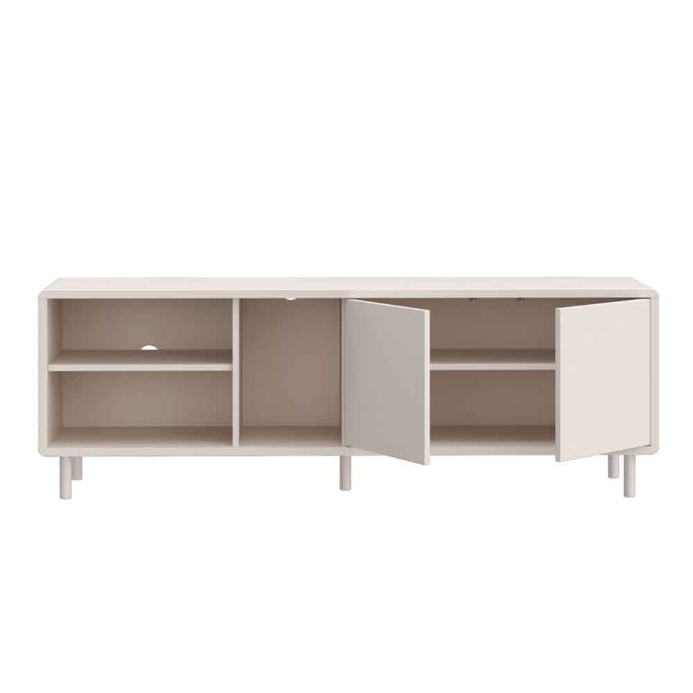 Plyna Wooden TV Stand with 2 Doors in Sand
