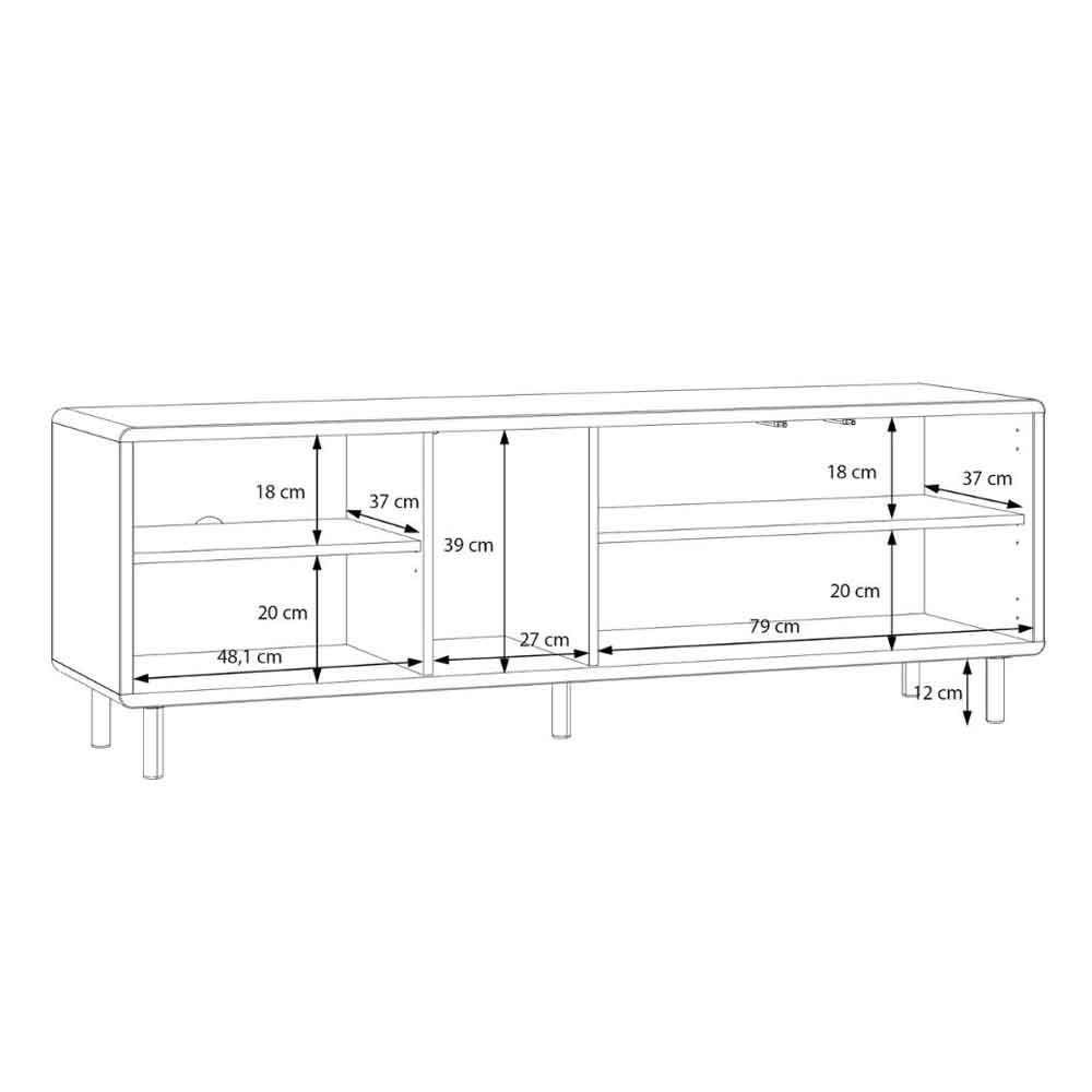 Plyna Wooden TV Stand with 2 Doors in Sand