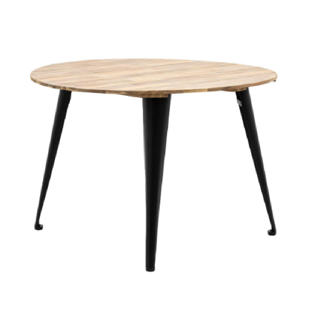 Pocola Outdoor Wooden Round Dining Table In Natural