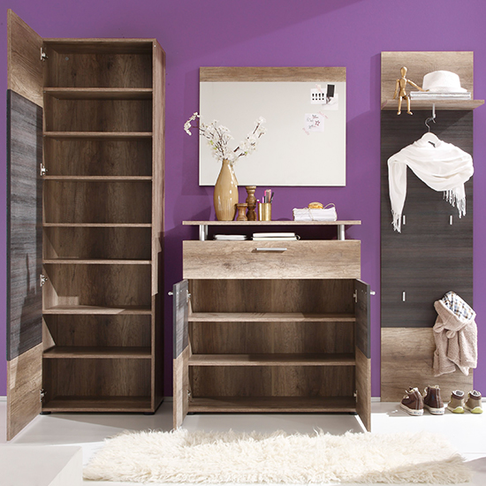 Polah Wooden Hallway Furniture Set 1 In Monument Oak_2