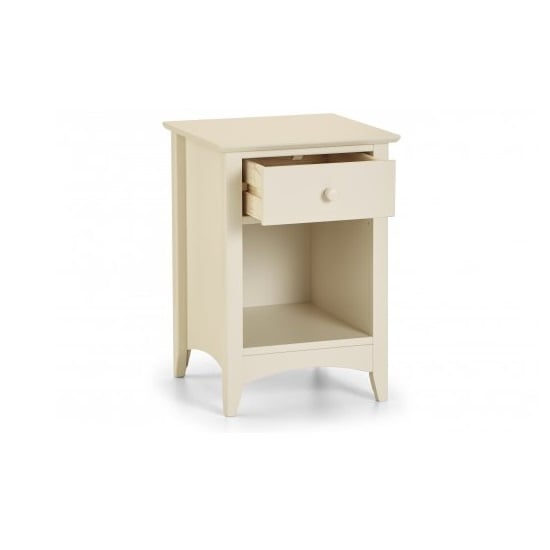 Caelia Bedside Cabinet In Stone White With 1 Drawer