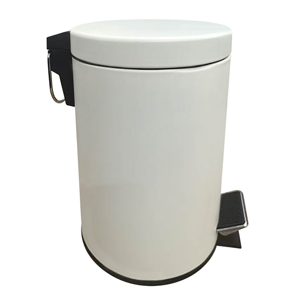 Polaris Metal 3 Litre Pedal Bin in Cream