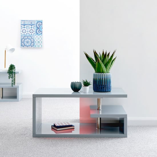 Powick Coffee Table In Grey High Gloss With LED Lighting_1
