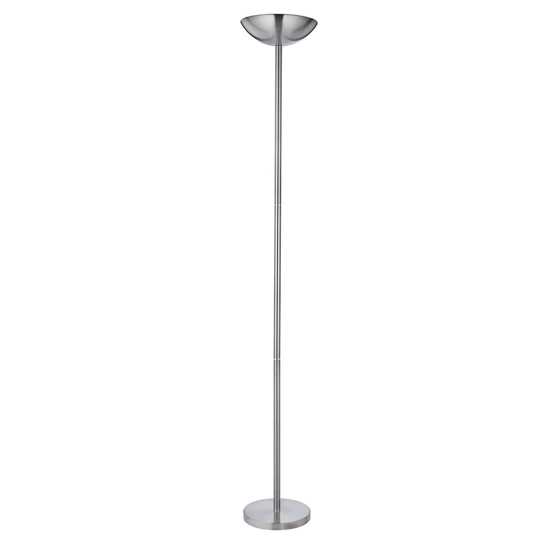 Pole LED Floor Lamp In Satin Silver