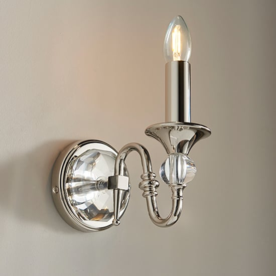 Read more about Polina single wall light in polished nickel