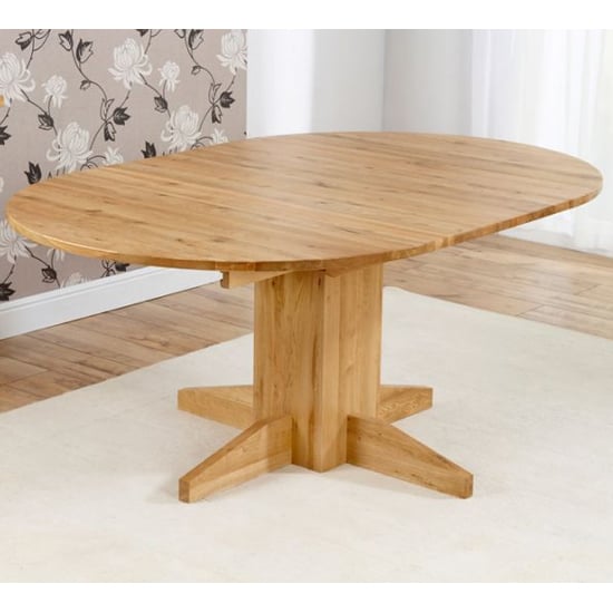 Pollux Extending Wooden Dining Table In Oak