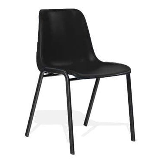 Polly Stacking Office Visitor Chair In Black