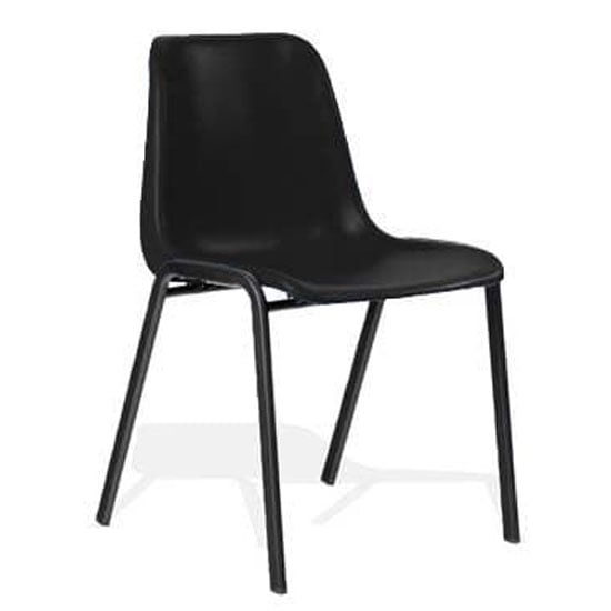 Product photograph of Polly Stacking Office Visitor Chair In Black from Furniture in Fashion