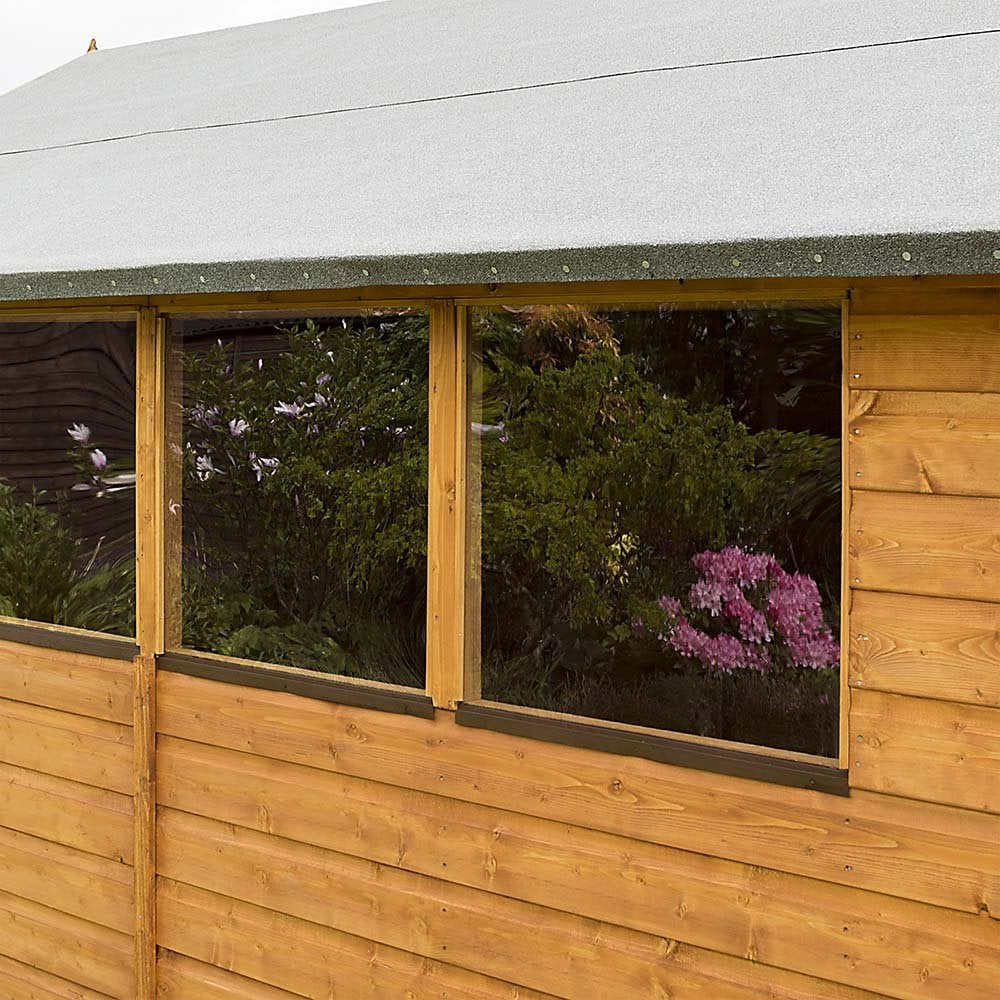 Polmont Wooden Garden Apex Shed In Honey Brown 10x8