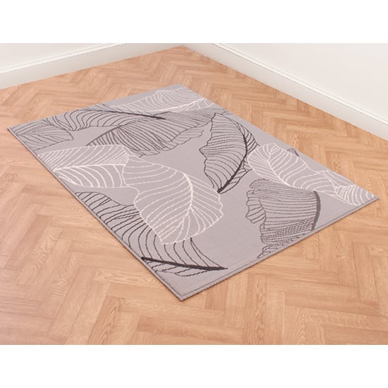 Poly Autumn 120x160cm Modern Pattern Rug In Mouse_1