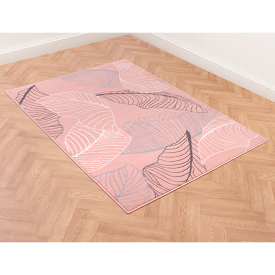 Poly Autumn 160x230cm Modern Pattern Rug In Flamingo