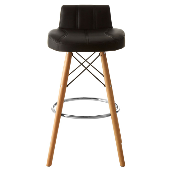 Porrima Black Faux Leather Effect Bar Stools In Pair_3