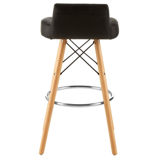Porrima Black Faux Leather Effect Bar Stools In Pair_5