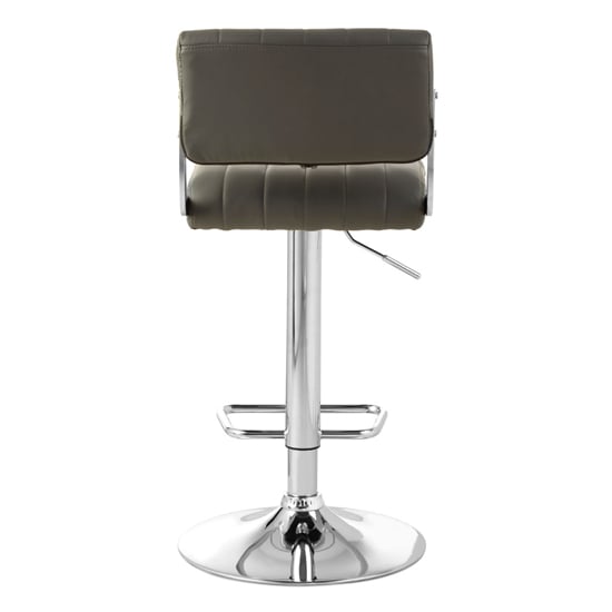 Porrima Channel Design Leather Seat Bar Stool In Grey_4