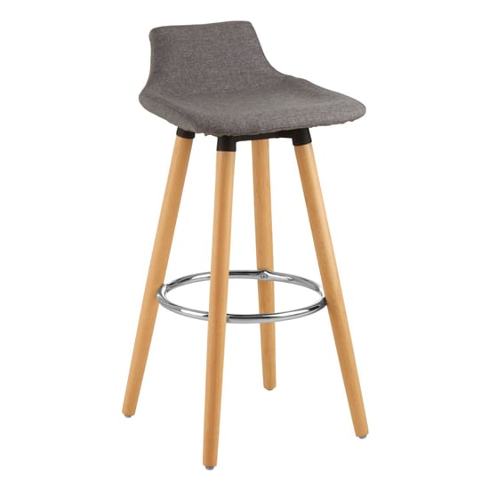 Photo of Porrima fabric seat bar stool in grey